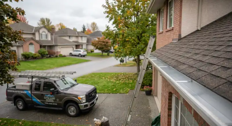 Clean, clear gutter after professional cleaning in Fayetteville